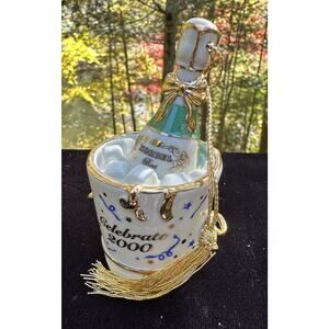 Vtg Lenox Christmas Ornament Celebrate 2000 Korbel Champagne 3.25” Mint-S73